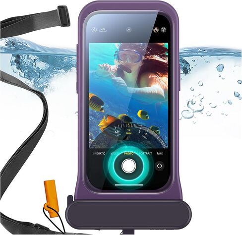 ESR Waterproof Phone Pouch for iPhone 15 Pro Max /14 Pro Max, Underwater Touch Sensitivity, IPX8 Floating Waterproof Cellphone Case with Lanyard, Dry Bag for Snorkeling, Purple in Saudi Arabia