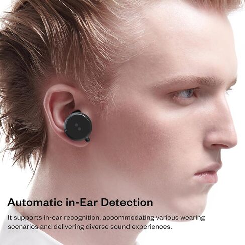 BUTTONS AIR True Wireless Earbuds with 11mm Custom Drivers, CVC Smart Call Noise Cancellation, Aerospace-Grade Ceramic Cover, Fashionable and Personalized Design in-Ear Headphones (Black Round) in Saudi Arabia