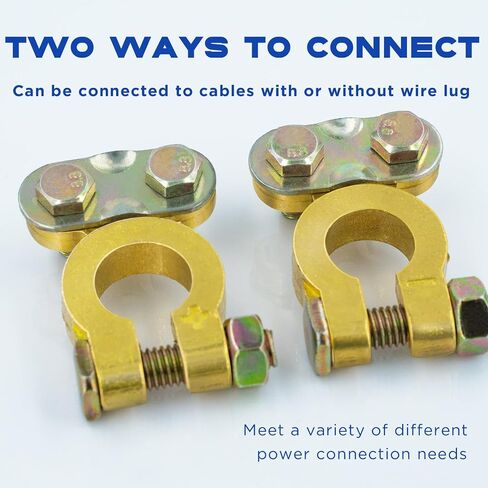 1 Pair Battery Terminal Connector, Side Post to Top Post Battery Adapter Set, Cable End Connector Compatible With Car, Van, Truck Marine Boat RV etc, Side Post Battery Terminal Extender by KeeRoarin in Saudi Arabia