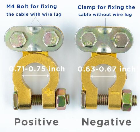 1 Pair Battery Terminal Connector, Side Post to Top Post Battery Adapter Set, Cable End Connector Compatible With Car, Van, Truck Marine Boat RV etc, Side Post Battery Terminal Extender by KeeRoarin in Saudi Arabia