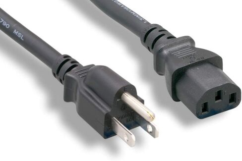 سلك الطاقة القياسي لأمريكا الشمالية، NEMA5-15P إلى IEC320 C13، 18AWG، 10 أمبير 125 فولت (ZWACPCA1-12) in Kuwait