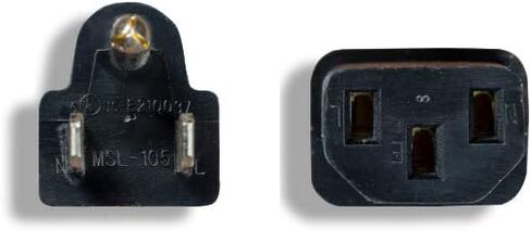 سلك الطاقة القياسي لأمريكا الشمالية، NEMA5-15P إلى IEC320 C13، 18AWG، 10 أمبير 125 فولت (ZWACPCA1-12) in Kuwait