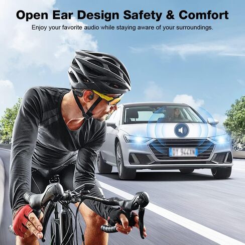 سماعات رأس توصيل عظمي مع ميكروفون مانع للضوضاء، سماعات رأس رياضية بلوتوث مقاومة للماء، سماعات رأس ستيريو مفتوحة الأذن تصل إلى 8 ساعات وقت تشغيل، سماعة رأس لاسلكية للجري، أخضر in Kuwait