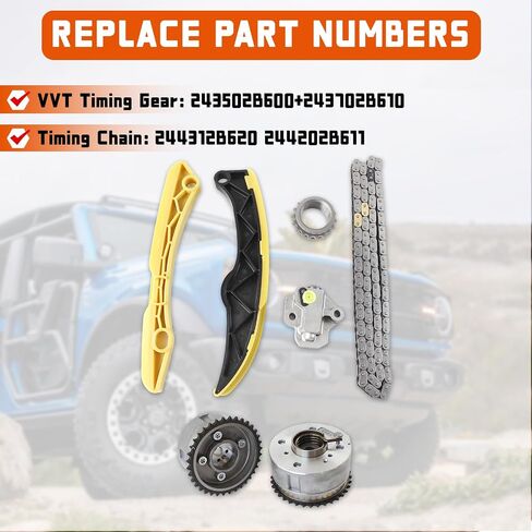 Timing Chain Kit Fits for Kia 2012-2018 Rio Soul Forte Forte5 Optima 1.6L Engine Timing Chain Set in Saudi Arabia