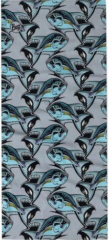 BUFF One Size CoolNet UV+ Multifunctional Headwear and Face Mask, Fishing and Hunting Designs, Tjohnson Circling Trout Brown, Adult Size in Kuwait