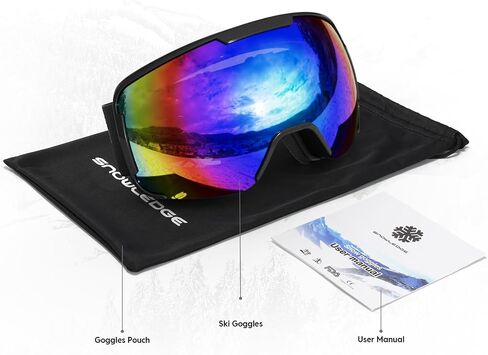 OTG Snowboard Goggles for Men Women Adult,Ski Snowboard Goggles of Dual Lens with Anti Fog for UV Protection for Girls in Saudi Arabia
