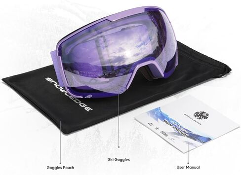 نظارات OTG على الجليد للرجال والنساء البالغين، نظارات التزلج على الجليد ذات العدسات المزدوجة مع مكافحة الضباب للحماية من الأشعة فوق البنفسجية للفتيات in Kuwait