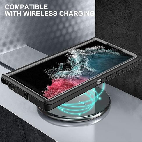 YKHJKLEC for Samsung Galaxy S22 Ultra Case, with 2Pcs [Self Healing Flexible TPU Screen Protector & Camera Lens Protector] Military Grade Heavy Duty Case for Galaxy S22 Ultra 5G (Aqua Blue/Pink) in Saudi Arabia