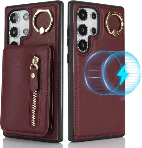 for Samsung Galaxy S23 Ultra case with Card Holder -White Leopard in Kuwait