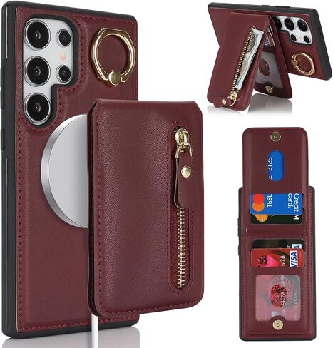 for Samsung Galaxy S23 Ultra case with Card Holder -White Leopard in Kuwait