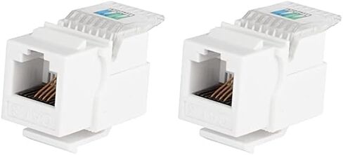 مقبس حجر الزاوية Monoprice RJ11 بدون أدوات 180 درجة - للسلك الصلب 22-26AWG، أبيض in Saudi Arabia