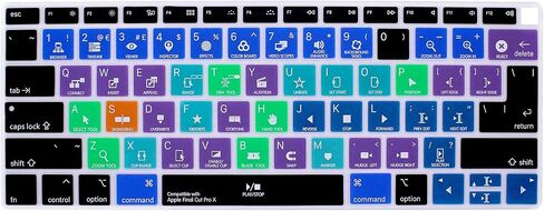 غطاء لوحة المفاتيح السيليكون من HRH Shortcut Hotkey لجهاز MacBook Air 13 بوصة إصدار 2018 A1932 مع شاشة Retina ومعرف اللمس EU/US، Photoshop PS in Saudi Arabia