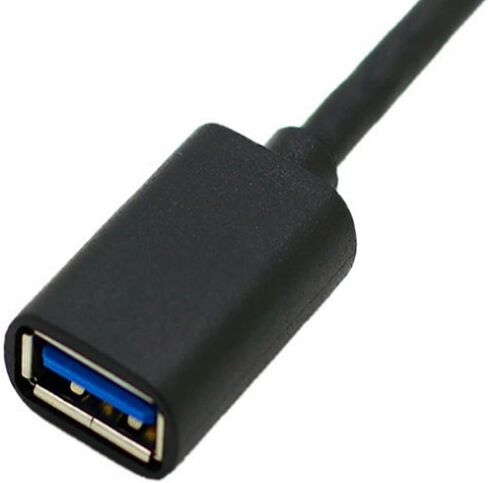 كابل تمديد ALINNA 90 درجة USB 3.0، سلك تمديد USB 3.0 ذكر إلى أنثى أسود 30 سم (زاوية سفلية) in Saudi Arabia