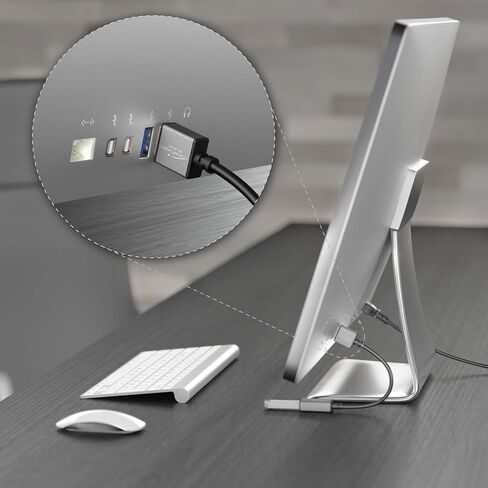 KabelDirekt – USB A 3.0 Extension Cable – 6 inches x2 – (Connect USB A to Socket USB A, Suitable for All USB A Ports, Black, Space Gray) – Pro Series in Saudi Arabia