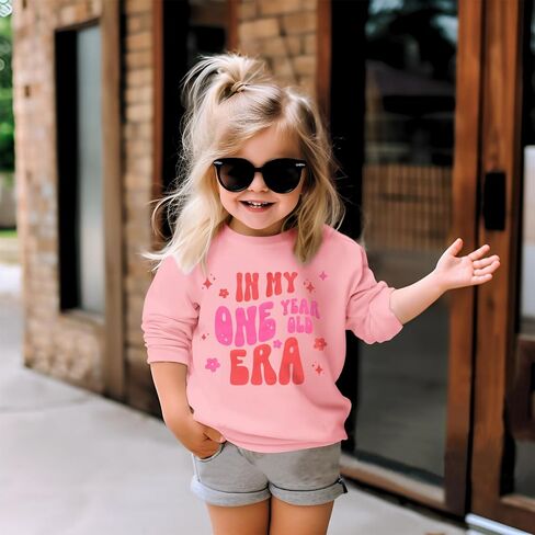 Baby Girls First Birthday Outfit 1st Birthday Sweatshirt In My One Year Old Era Shirt Bday Party Pullover Tops 1t in Saudi Arabia