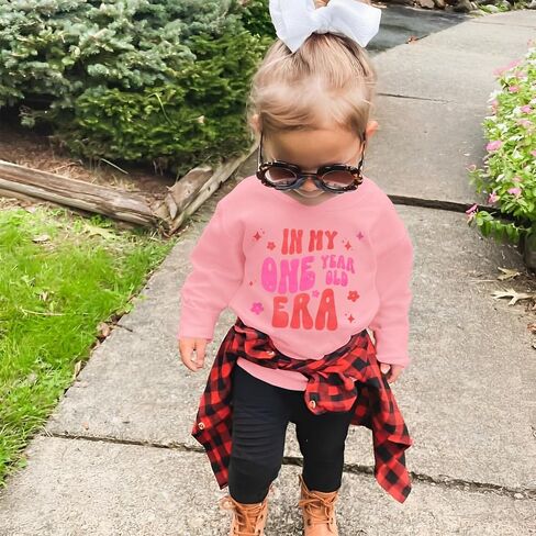 Baby Girls First Birthday Outfit 1st Birthday Sweatshirt In My One Year Old Era Shirt Bday Party Pullover Tops 1t in Saudi Arabia
