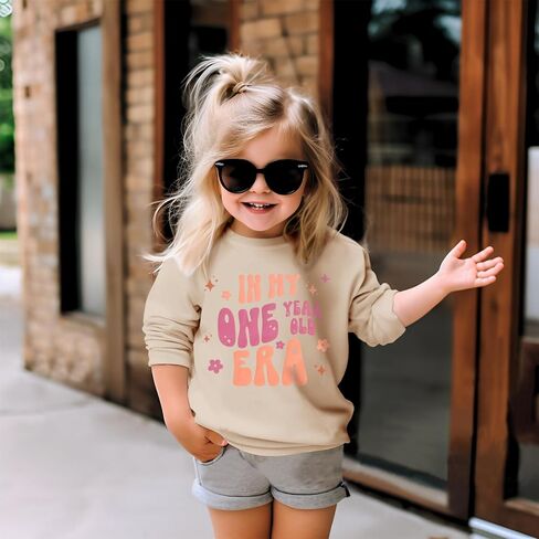 Baby Girls First Birthday Outfit 1st Birthday Sweatshirt In My One Year Old Era Shirt Bday Party Pullover Tops 1t in Saudi Arabia