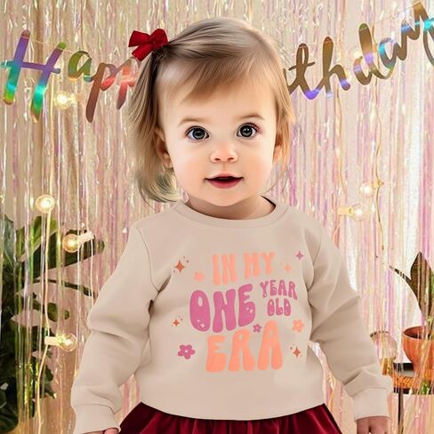 Baby Girls First Birthday Outfit 1st Birthday Sweatshirt In My One Year Old Era Shirt Bday Party Pullover Tops 1t in Saudi Arabia