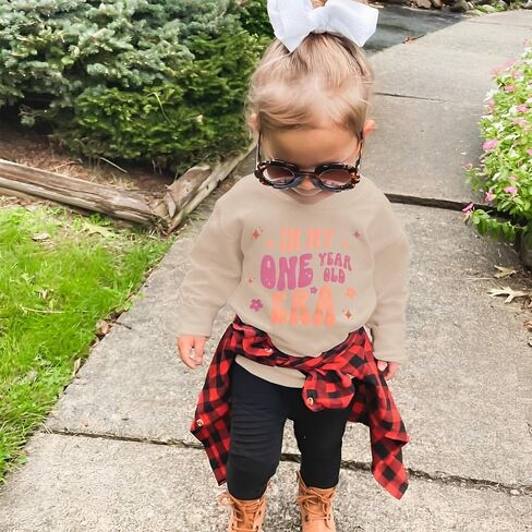 Baby Girls First Birthday Outfit 1st Birthday Sweatshirt In My One Year Old Era Shirt Bday Party Pullover Tops 1t in Saudi Arabia