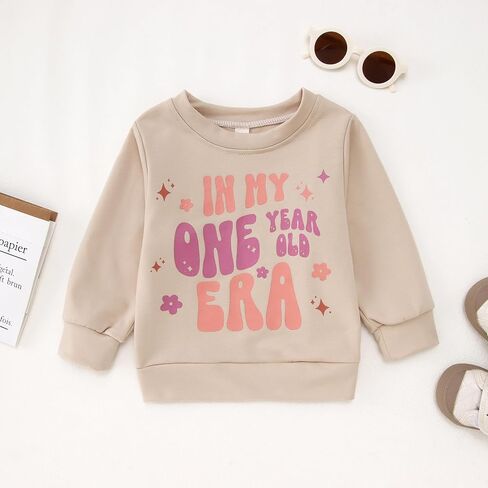 Baby Girls First Birthday Outfit 1st Birthday Sweatshirt In My One Year Old Era Shirt Bday Party Pullover Tops 1t in Saudi Arabia