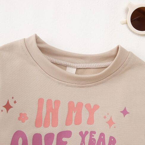 Baby Girls First Birthday Outfit 1st Birthday Sweatshirt In My One Year Old Era Shirt Bday Party Pullover Tops 1t in Saudi Arabia