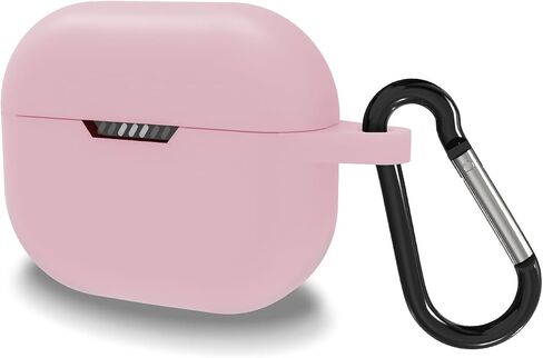 Geekria Silicone Case Cover Compatible with JBL Tune 130NC TWS True Wireless Earbuds, Earphones Skin Cover, Protective Carrying Case with Keychain Hook, Charging Port Accessible (Pink) in Saudi Arabia