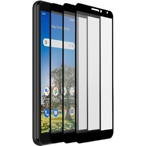 DUNSIHUI Calypso 3 U328AA Screen Protector,3Pcs A T T Calypso 3 Tempered Glass Screen Protector Film Silk Print Full Coverage Anti-Scratch 9H Hardness For A T T Calypso 3 Calypso3 U328AA Black