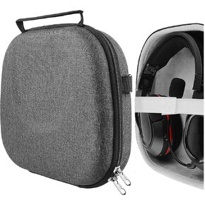 Geekria Shield Headphones Case Compatible with Turtle Beach Recon 70, Stealth 600, Stealth 450 Gaming Headsets Case, Replacement Hard Shell Travel Carrying Bag with Cable Storage (Dark Grey)