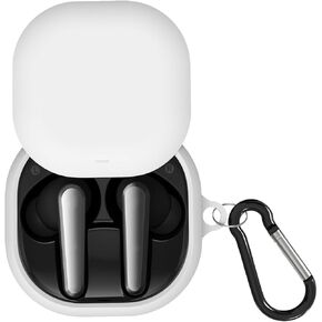 Geekria Silicone Case Cover Compatible with Anker Soundcore Liberty Air 2 Pro True Wireless Earbuds Protective Charger Carrying Case, Wireless Earphones Skin Cover with Keychain Hook (Black)