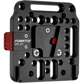 Fomito V Mount Battery Plate V Mount Adapter VK-01 V-Lock Quick Release Plate V-Lock Assembly Kit for V-Mount Battery