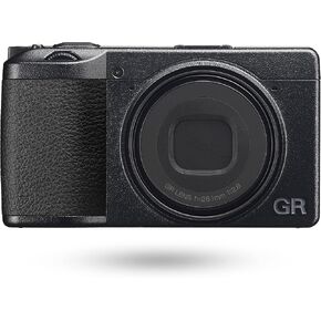 Ricoh GR IIIx, Black, Digital Compact Camera with 24MP APS-C Size CMOS Sensor, 40mmF2.8 GR Lens (International Model) (Renewed)