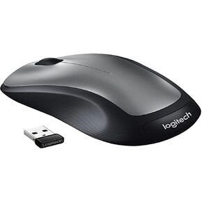 Logitech M310 Wireless Mouse, 2.4 GHz with USB Nano Receiver, 1000 DPI Optical Tracking, 18 Month Life Battery, PC/Mac/Laptop - Silver Grey