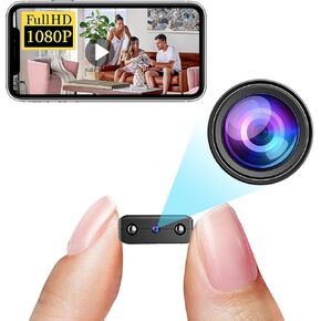 Smallest Wireless Wifi IP Camera,HD1080P Mini Security Camera with Video Recording Live Feed,Baby Monitor,Pet Camera With Night Vision,Motion Detection,Remote Viewing for Security with iOS Android