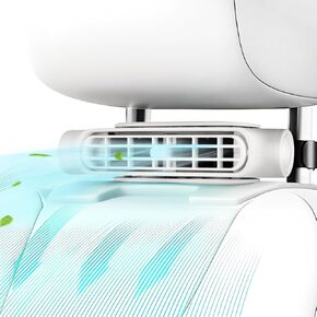 Keweis Car Fan Seat Cooling Fan, USB Car Headrest Fan for Front Rear Seat, Car Fan for Backseat, 3 Speeds Portable Car Cooling Fan for SUV, RV, Vehicles