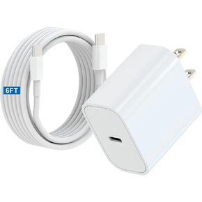 iPhone 15 Charger Fast Charging,2-Pack 6FT Long USB C to C Fast Charging Cable Cord with 20W IP 15 Charging Blocks for IP 15/15 Plus/15 Pro/15 Pro Max, Pad Pro/Air/Mini,