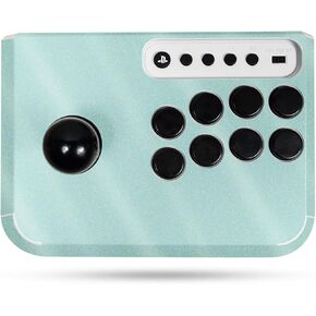 Glossy Glitter Gaming Skin Compatible with Hori Fighting Stick Mini (PS5, PS4, PC) - Solid Seafoam - Premium 3M Vinyl Protective Wrap Decal Cover - Easy to Apply | Crafted in The USA by MightySkins
