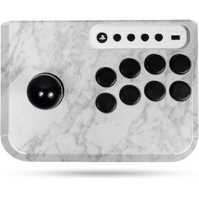 Gaming Skin Compatible with Hori Fighting Stick Mini (PS5, PS4, PC) - Frost Marble - Premium 3M Vinyl Protective Wrap Decal Cover - Easy to Apply | Crafted in The USA by MightySkins