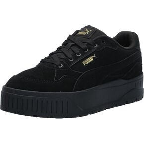 PUMA Women's Karmen II Idol Sneaker, Suede Black Black, 10.5