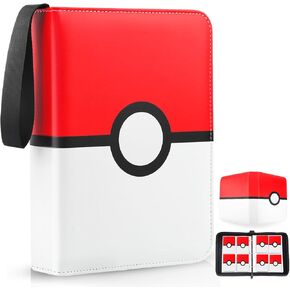 400 - Pockets Trading Card Binder with Removable 50 Sleeves, Card Collector Album with Zipper, Portable Card Holder Book Fits Sports Card, Game Card