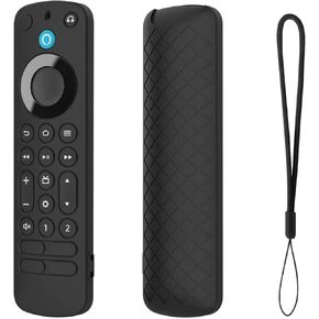 Remote Case for Control Alexa Voice Remote Pro 2022 / Enhanced Amazon Fire TV Cover Silicone Shockproof Funda (Black)