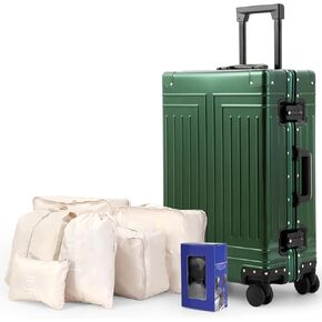 All Aluminum Magnesium Carry On Luggage，Cut from Whole Aluminum Sheet，22x14x9 Airline Approved ，（3rd Generation，Premium All Aluminum Magnesium zipperless suitcase ） (black, 28inch)