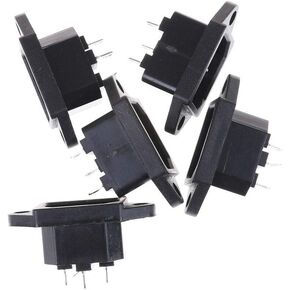 5Pcs 3P IEC 320 C14 Male Plug Panel Power Inlet Socket Connector AC 250V 10A