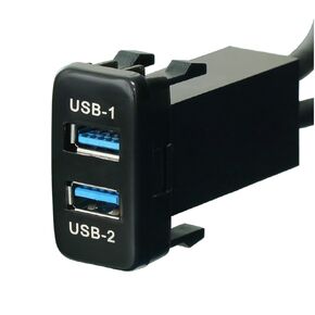 Dual USB 3.0 Car Dash Flush Mount Extension Cable Length 3.3FT 1M for Toyota (Type A)