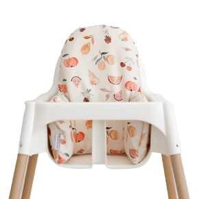 غطاء وسادة من الجلد النباتي القابل للمسح من Yes Baby Goods متوافق مع الكرسي المرتفع IKEA ANTILOP (غطاء Sage فقط)