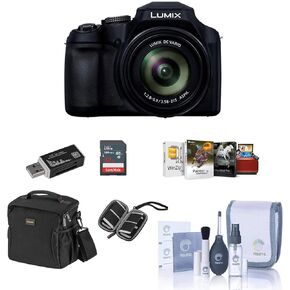 Panasonic Lumix DC-FZ80 18.1MP Digital Point & Shoot Camera - Bundle with Shoulder Bag, 32GB SD Card, Care Kit, SD Card Case, Corel Mac Software Kit, Card Reader