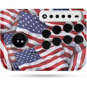 Gaming Skin Compatible with Hori Fighting Stick Mini (PS5, PS4, PC) - Patriot - Premium 3M Vinyl Protective Wrap Decal Cover - Easy to Apply | Crafted in The USA by MightySkins