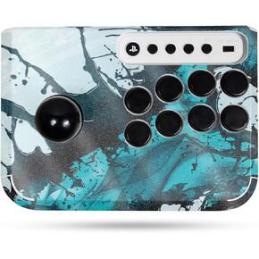 Glossy Glitter Gaming Skin Compatible with Hori Fighting Stick Mini (PS5, PS4, PC) - Wild Splash - Premium 3M Vinyl Protective Wrap Decal Cover - Easy to Apply | Crafted in The USA by MightySkins