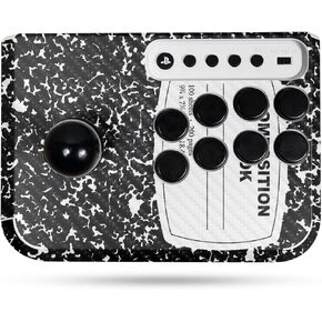 Carbon Fiber Gaming Skin Compatible with Hori Fighting Stick Mini (PS5, PS4, PC) - Composition Book - Premium 3M Vinyl Protective Wrap Decal Cover - Easy to Apply | Crafted in The USA by MightySkins