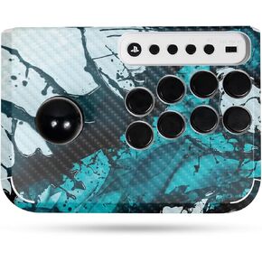 Carbon Fiber Gaming Skin Compatible with Hori Fighting Stick Mini (PS5, PS4, PC) - Wild Splash - Premium 3M Vinyl Protective Wrap Decal Cover - Easy to Apply | Crafted in The USA by MightySkins