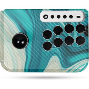 Glossy Glitter Gaming Skin Compatible with Hori Fighting Stick Mini (PS5, PS4, PC) - Blue Canyon - Premium 3M Vinyl Protective Wrap Decal Cover - Easy to Apply | Crafted in The USA by MightySkins